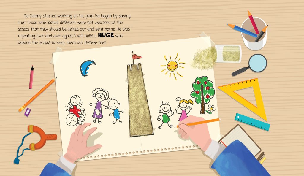 interior spread of Danny Trample for School President?